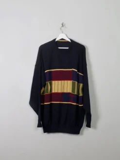 Men's Vintage Tricot Marine Navy Jumper XL/XXL