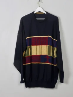 Men's Vintage Tricot Marine Navy Jumper XL/XXL