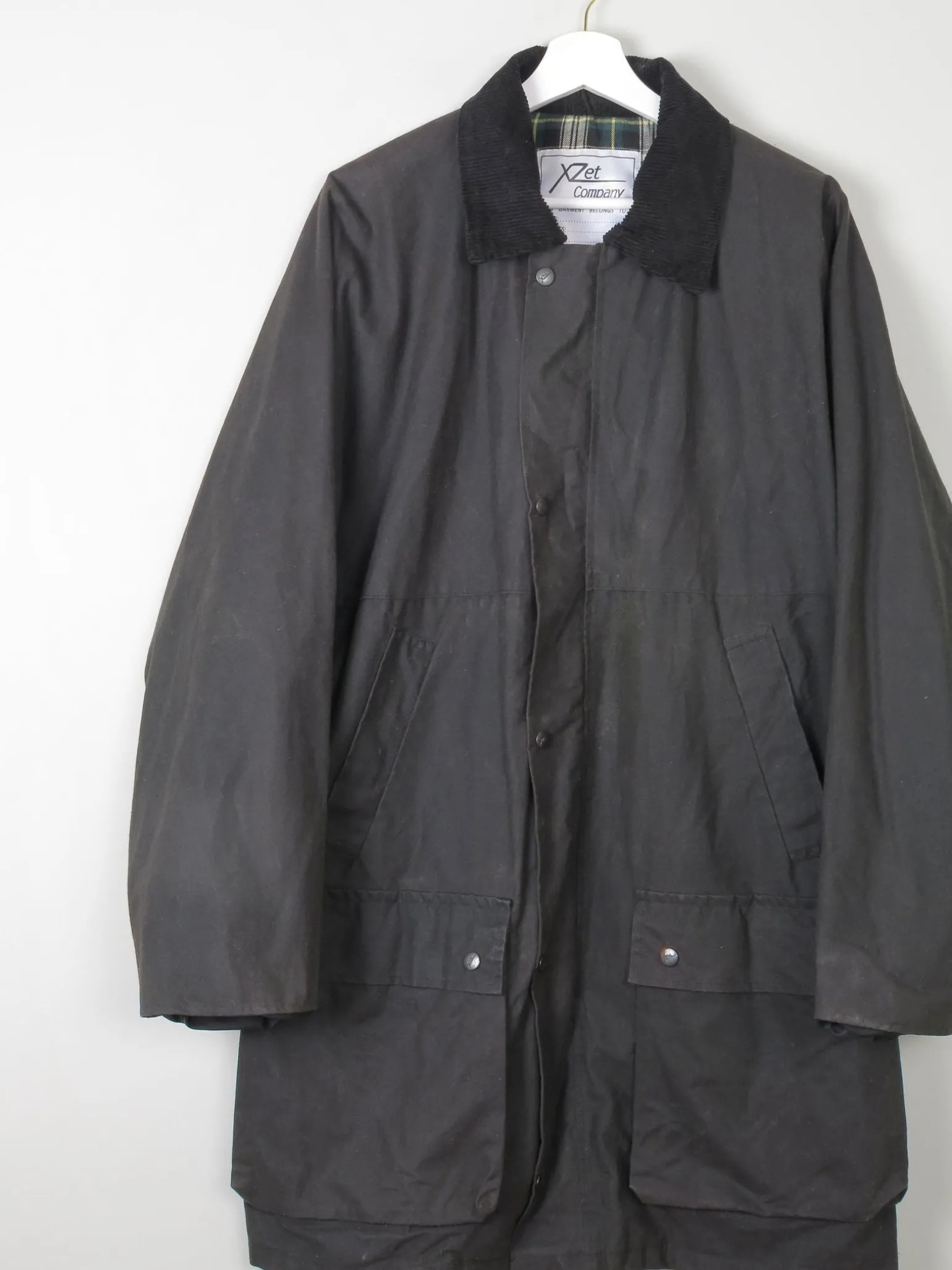 Men's Vintage Wax Jacket Black  XL