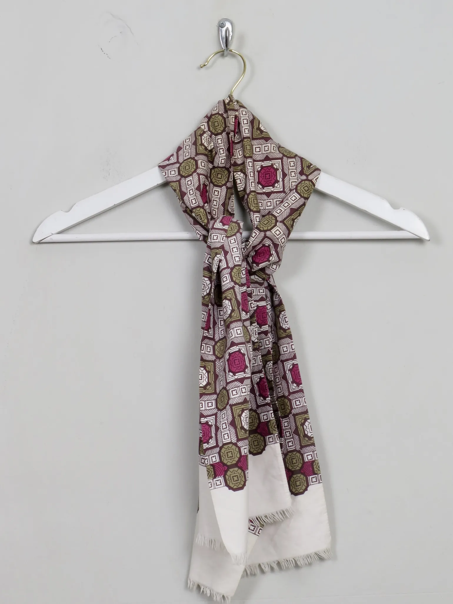 Men's Vintage Wool & Silk Cravat Style Scarf