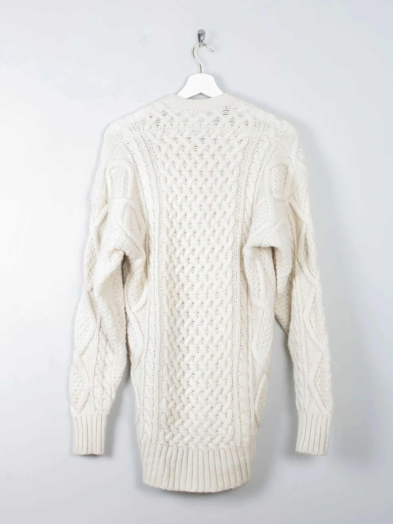 Men's Vintage Wool Aran Jumper L
