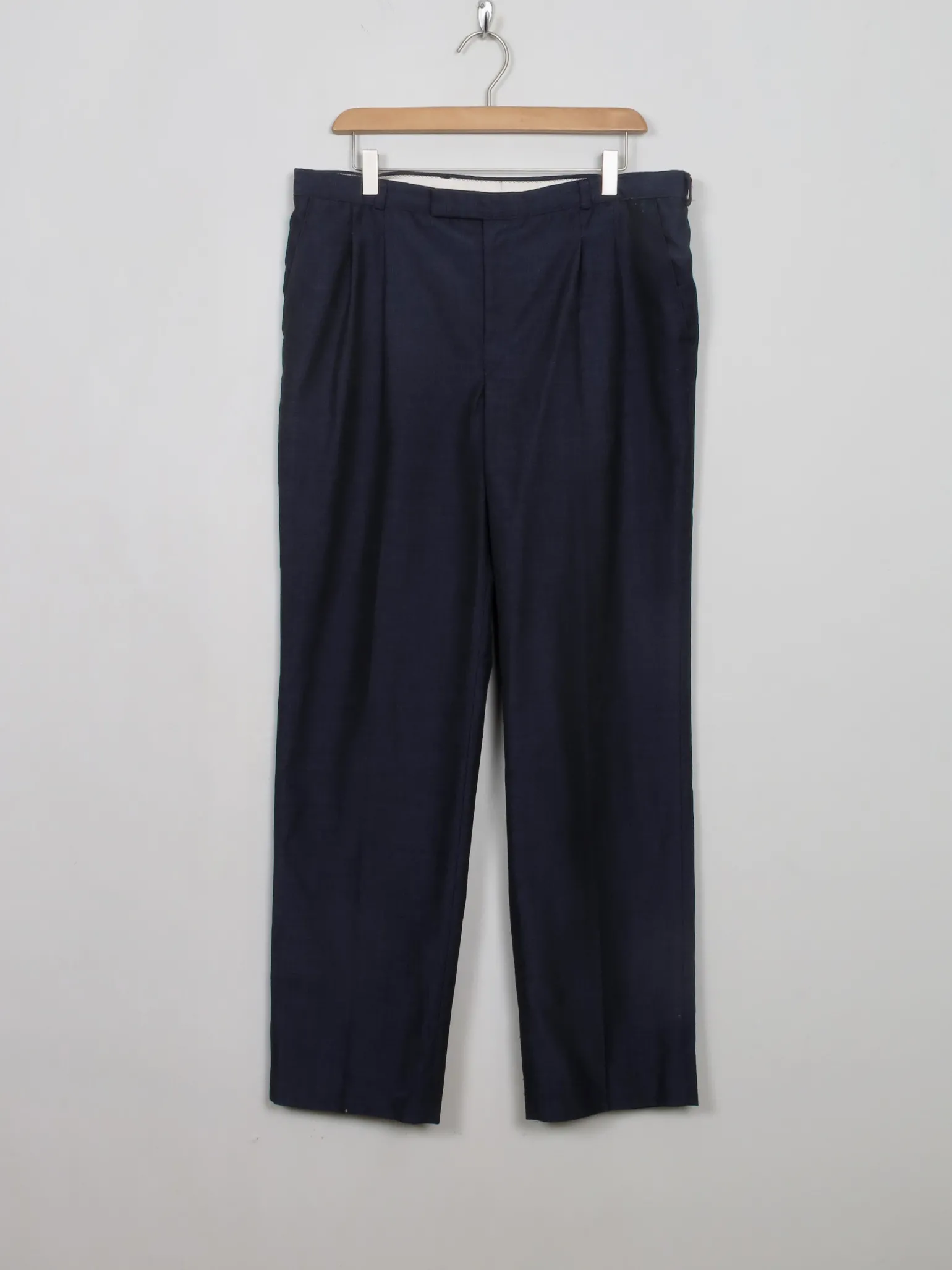 Men's Vintage Wool Blue Trousers 34/31