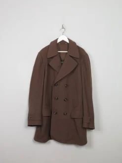 Men's Vintage Wool Brown Short Coat XL/46