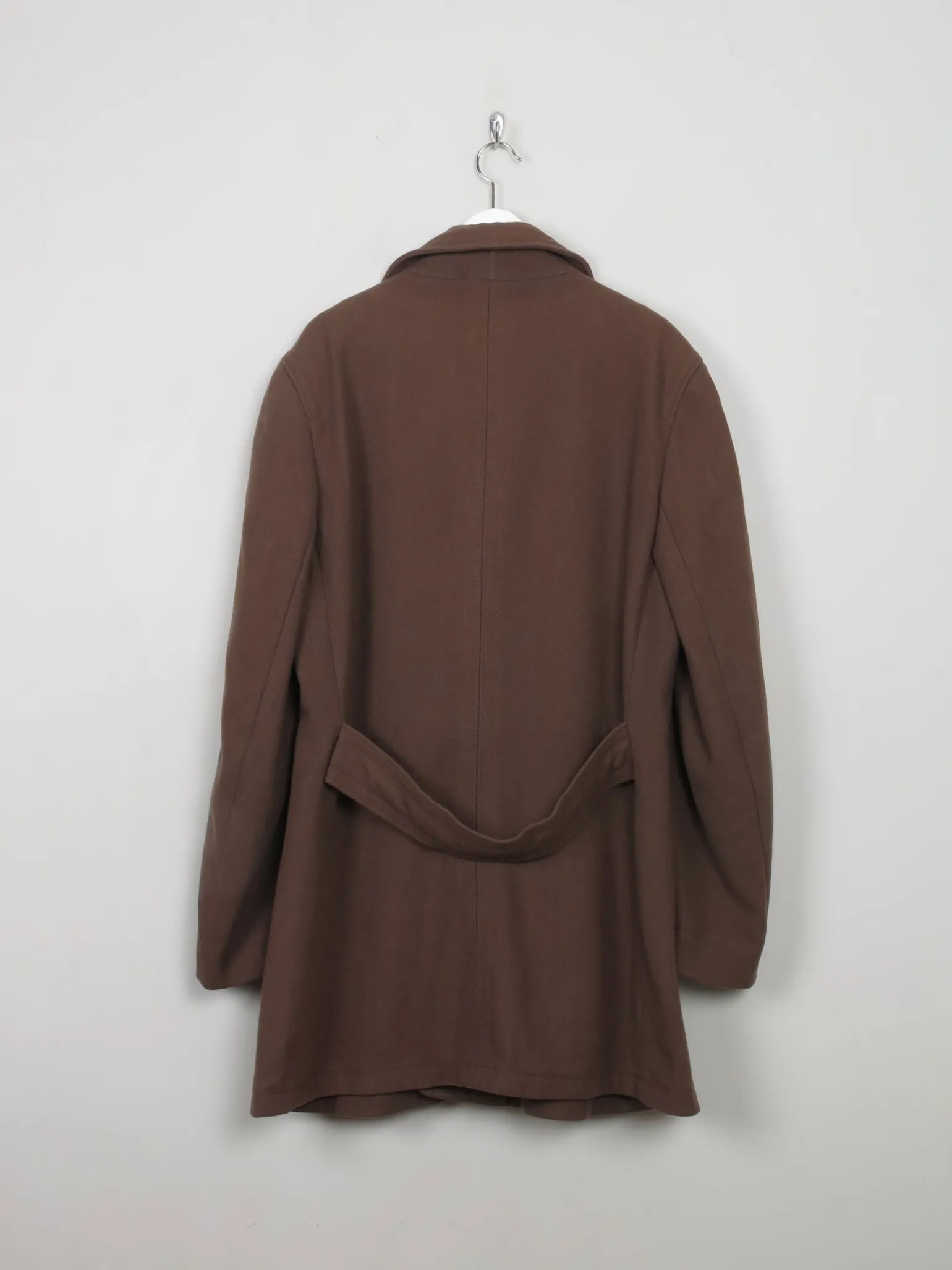 Men's Vintage Wool Brown Short Coat XL/46