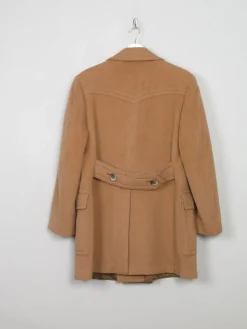 Men's Vintage Wool Camel Short Coat 38