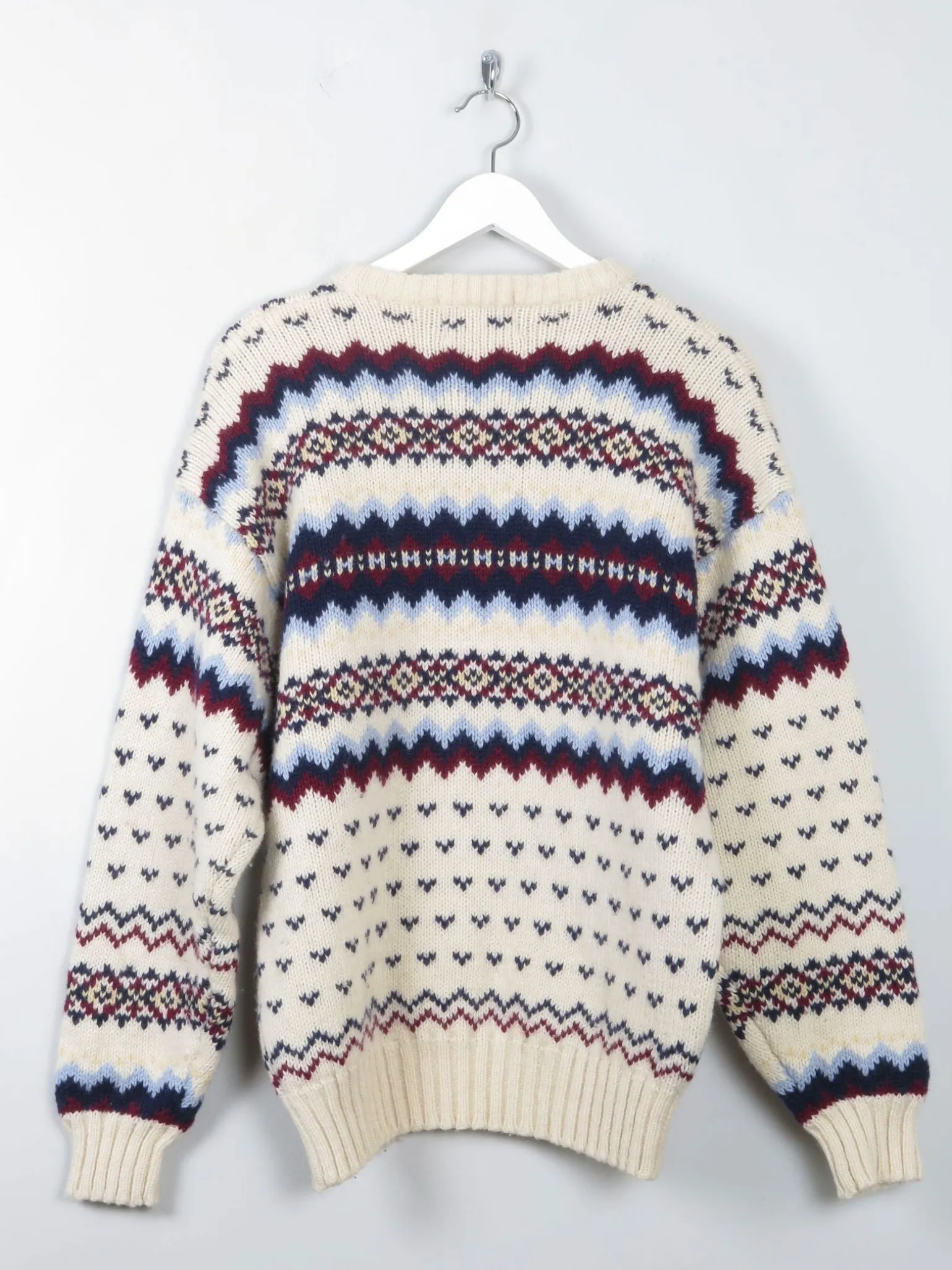 Men's Vintage Wool Pattered Jumper M
