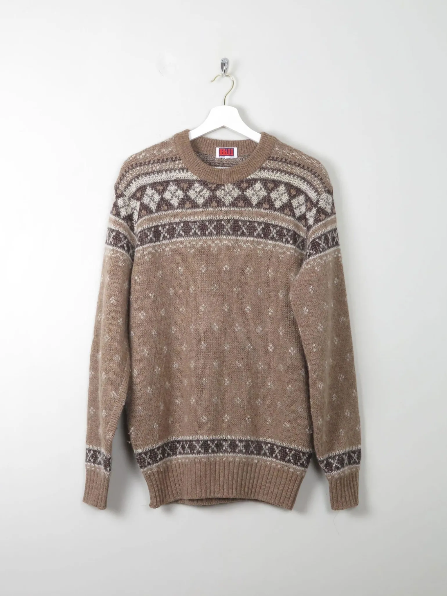Men's Vintage Wool Printed Jumper L