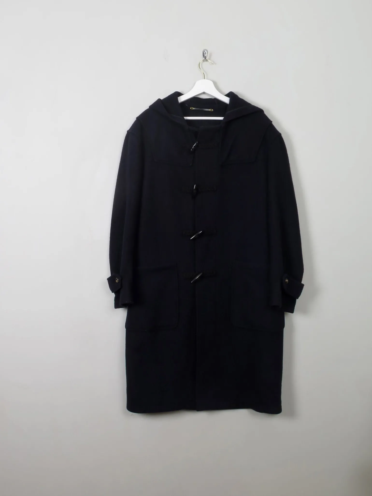 Men's Vintage Wool Rikson Navy Duffle Coat L