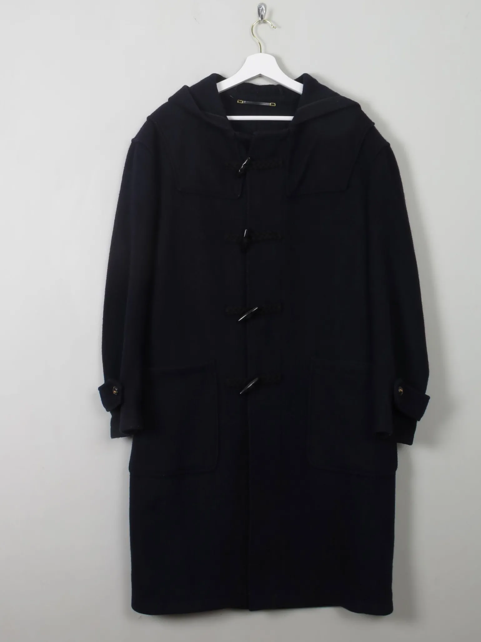 Men's Vintage Wool Rikson Navy Duffle Coat L