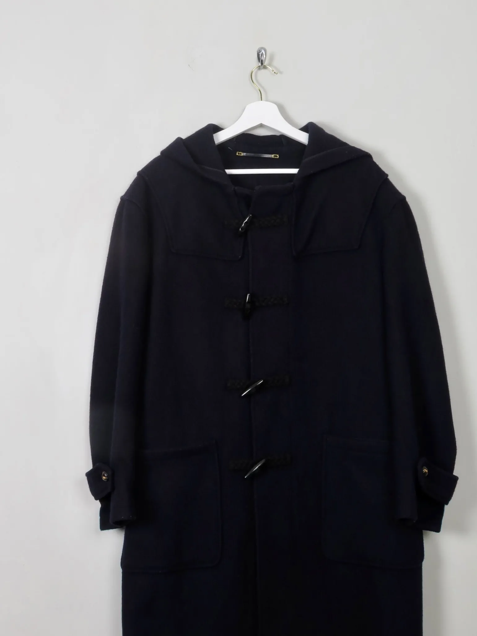 Men's Vintage Wool Rikson Navy Duffle Coat L