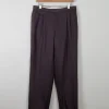 Men's Vintage Wool Trousers Wine/Brown 33" W 31"L