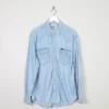 Men's Vintage Wrangler Denim Shirt Relaxed Fit M