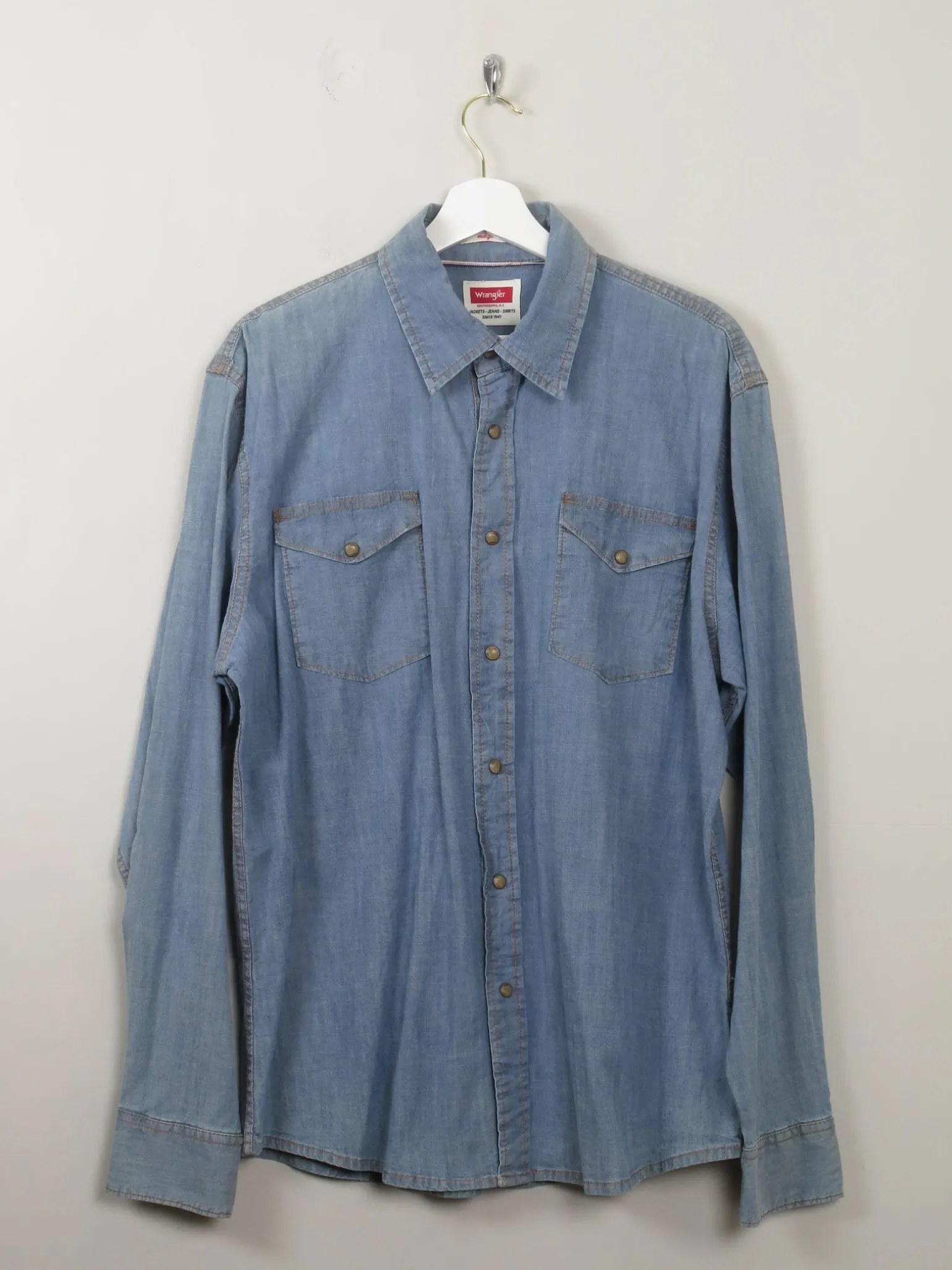 Men's Vintage Wrangler Denim Shirt L