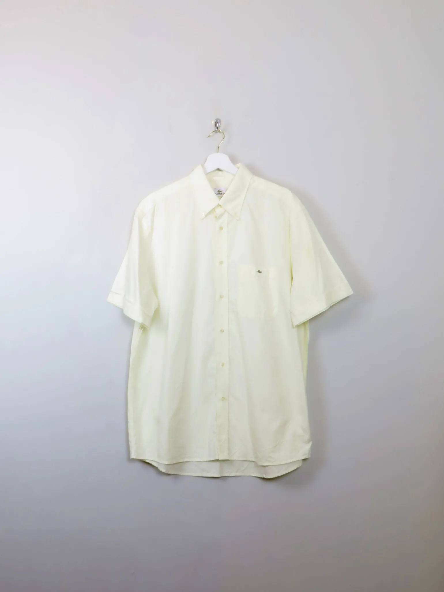 Men's Vintage Yellow Lacoste Shirt L/XL
