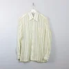 Men's Vintage Yellow Striped Shirt S/M