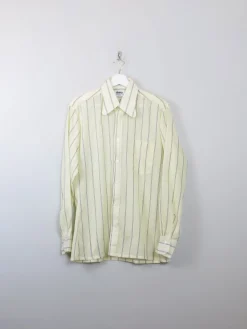 Men's Vintage Yellow Striped Shirt S/M