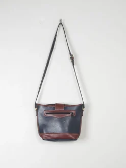 Navy & Tan Vintage Crossbody Bag