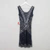 Navy Flapper 1920s Style Beaded Dress New 8