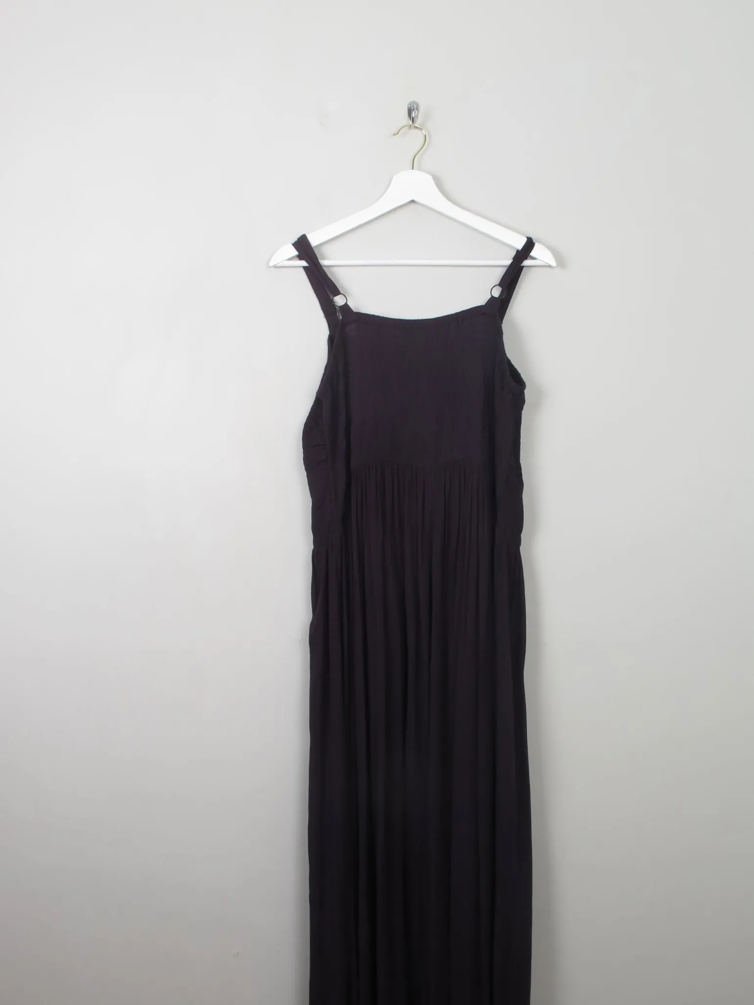 Navy Long Smocked Dress M & L Available New