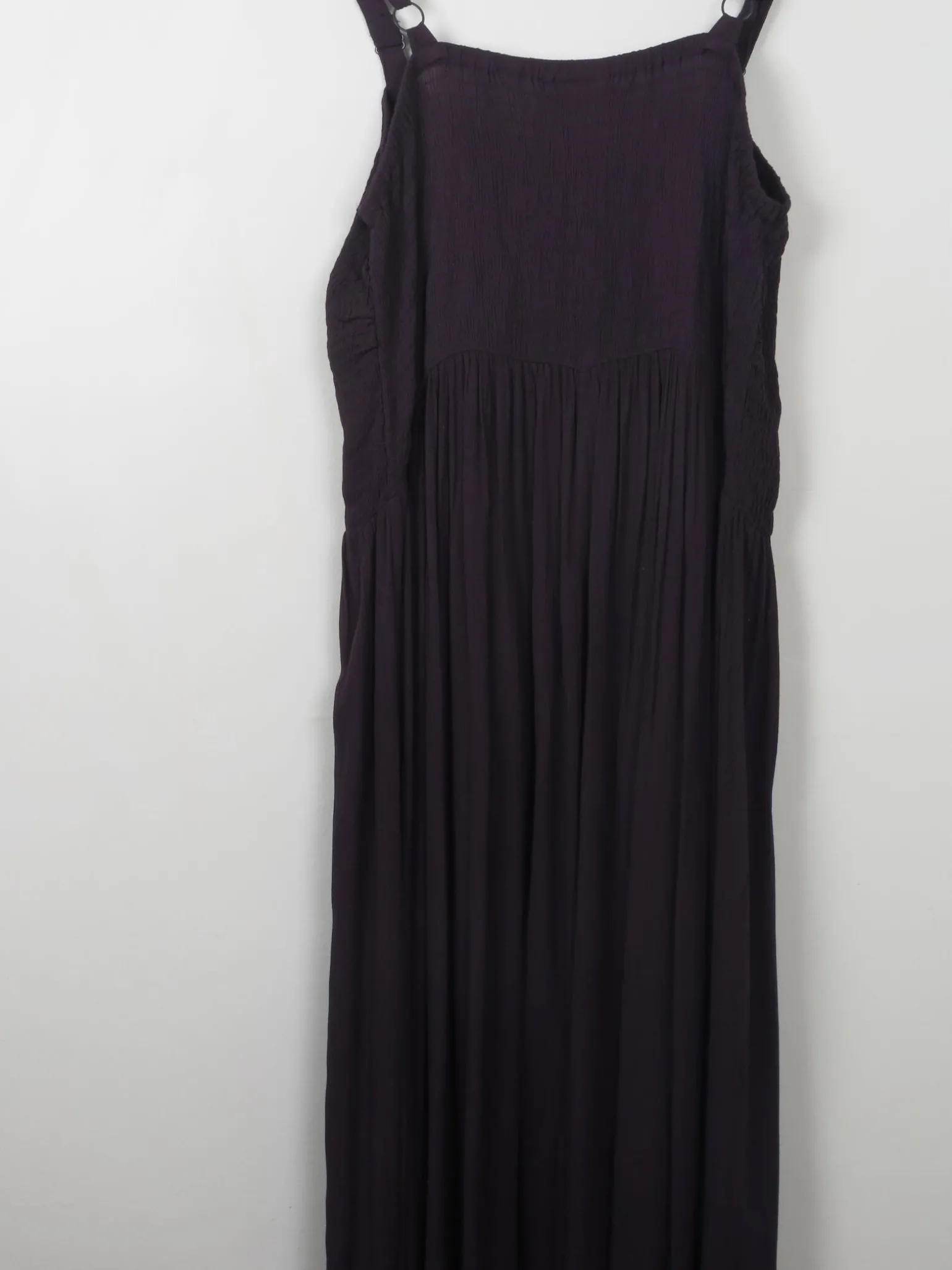 Navy Long Smocked Dress M & L Available New