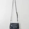 Navy Vintage Leather Cross Body Bag