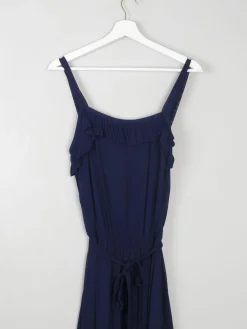 Navy Vintage Style Dress With Spaghetti Straps Designer Remix S