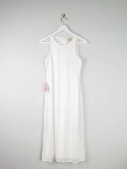 New Vintage Style Beaded Bridal White Dress New 10