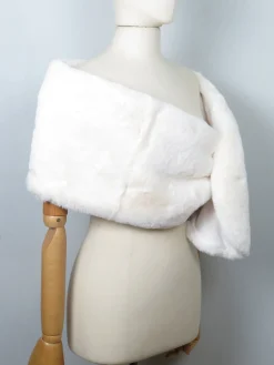 New Vintage Style Faux Fur Wrap Shawl Different Colours Avail