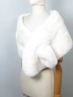 New Vintage Style Faux Fur Wrap Shawl Different Colours Avail