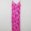 Pink Printed Vintage Slip Dress S/M