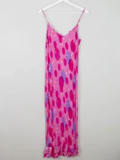 Pink Printed Vintage Slip Dress S/M