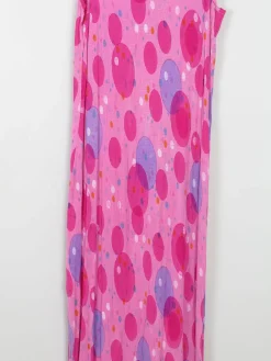 Pink Printed Vintage Slip Dress S/M