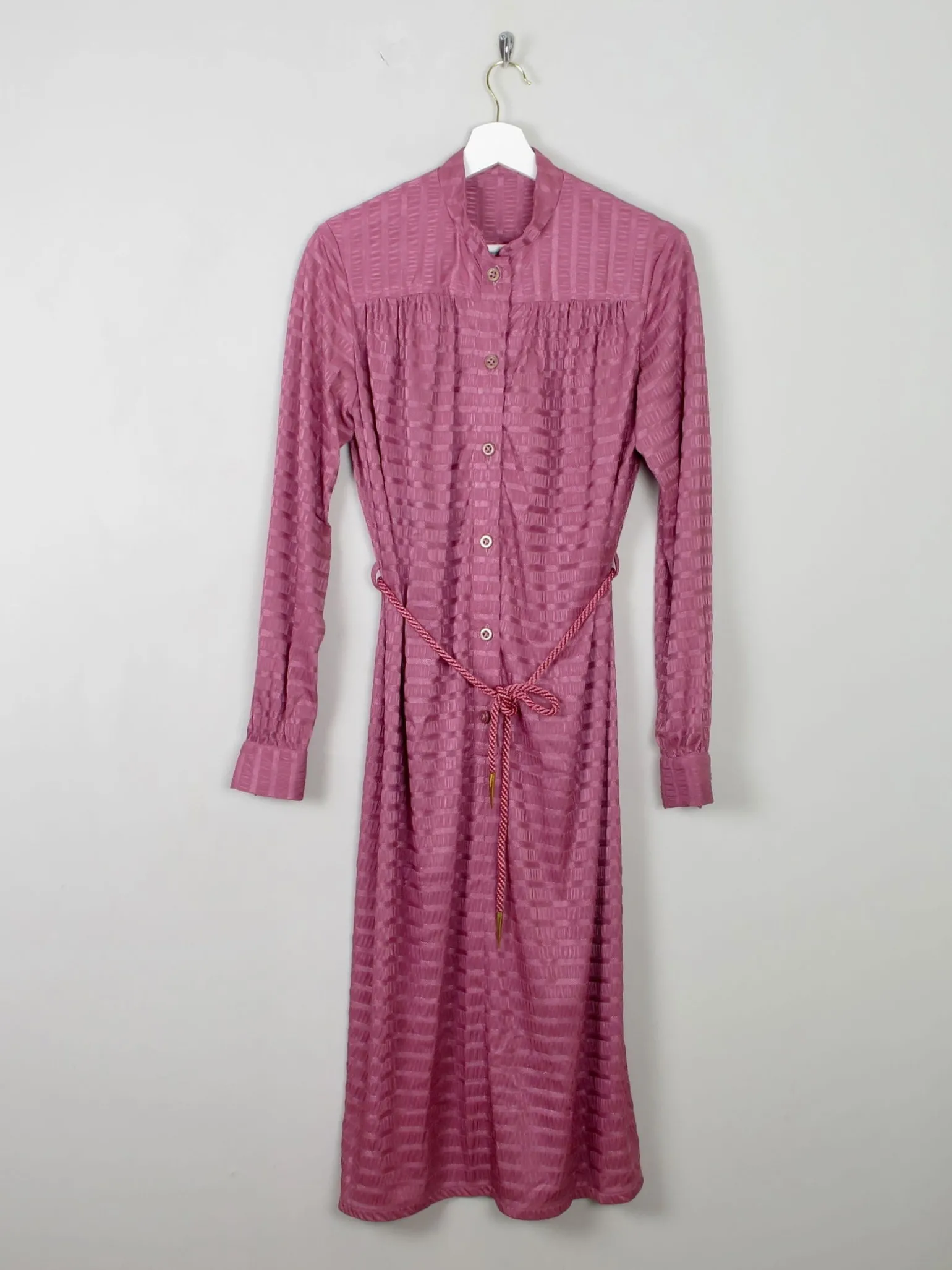 Pink 1970s Vintage Dress Shirt Style M