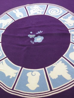 Plum Silk Crepe Chinese New Year Scarf