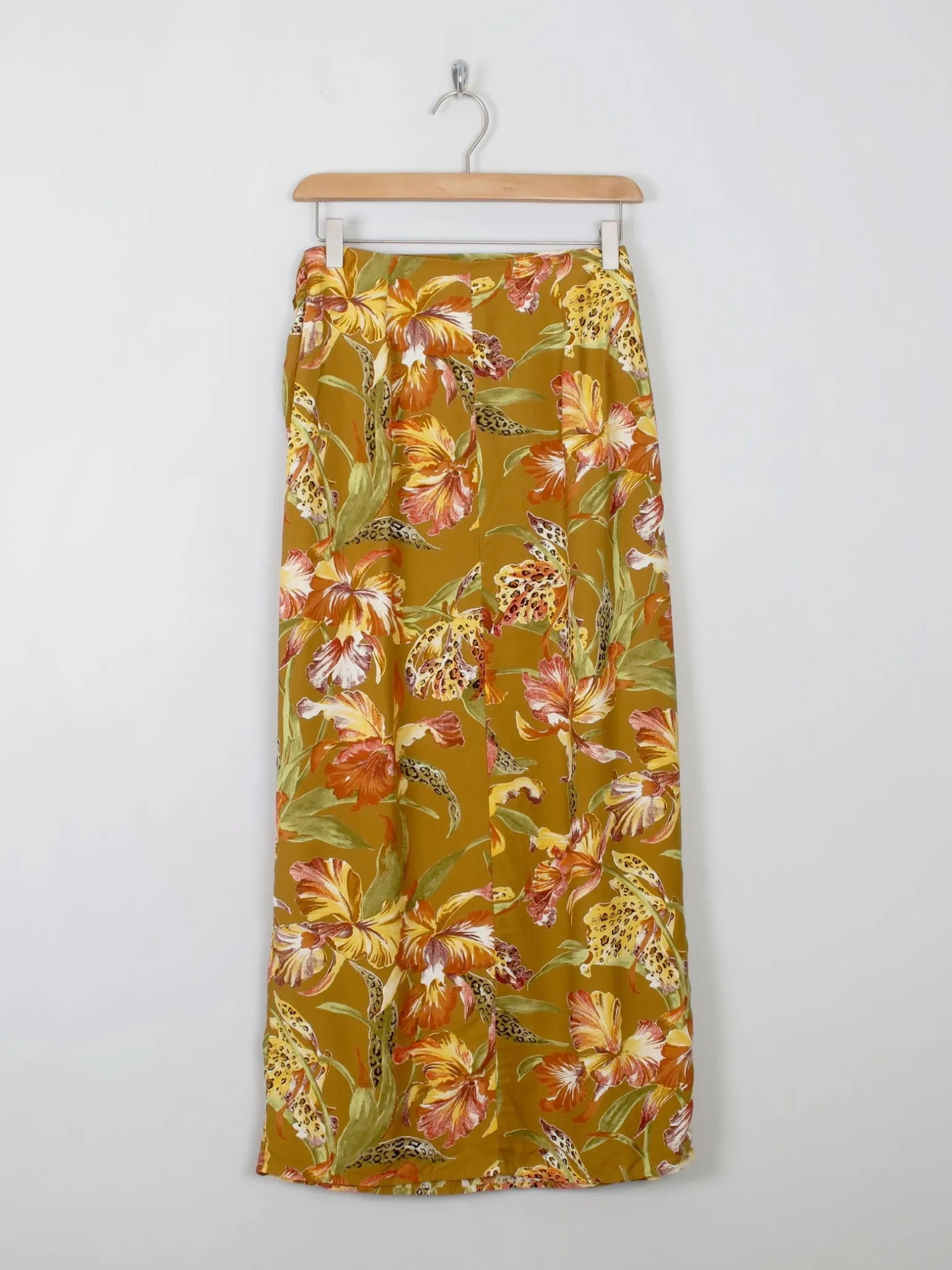 Printed Vintage Wrap Over Style Skirt 26" XS