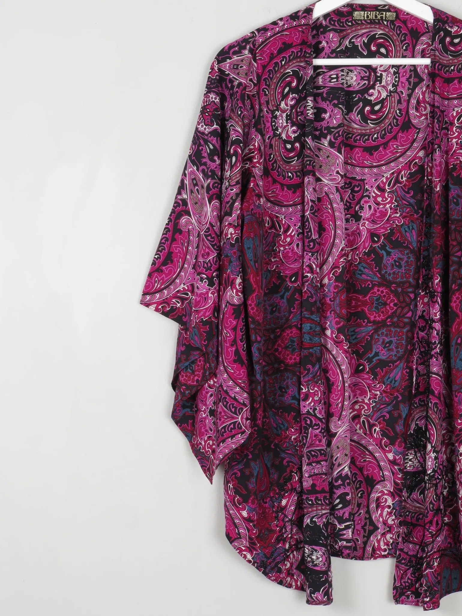 Purple Biba Beaded Kimono XS-M