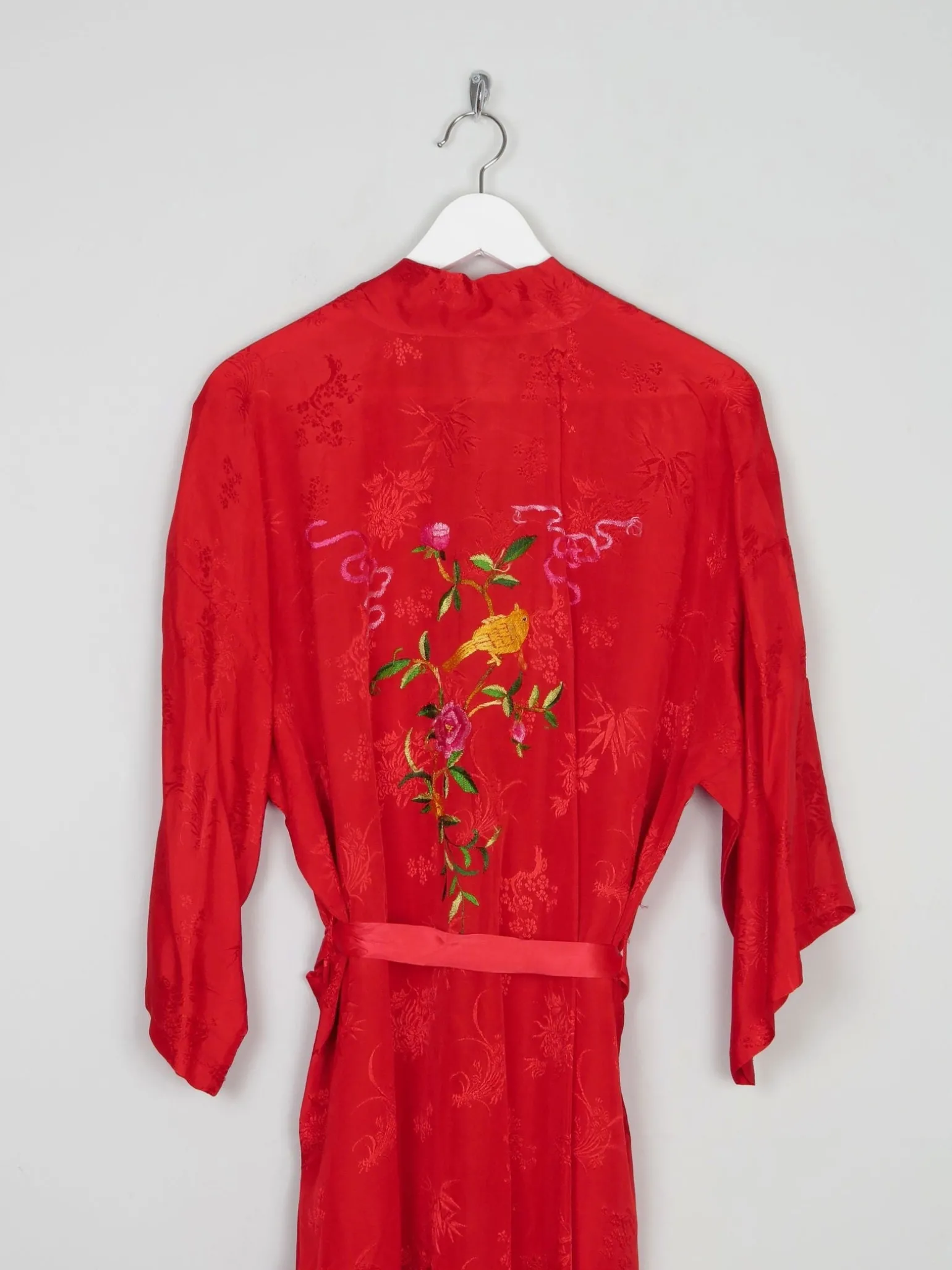 Red Vintage Long Kimono S/M