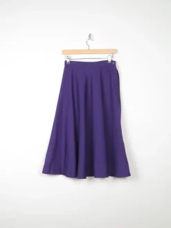 Rich Plum/Purple Full High Waisted Knee Length Skirt 26" 6 XS Approx