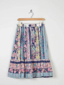 1970s Dorene Irish Vintage Prairie Style Skirt 28