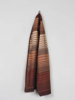 1970s Striped Long Rectangular Neck Scarf