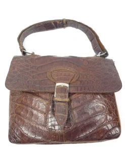 1960s Vintage Brown Leather  Bag