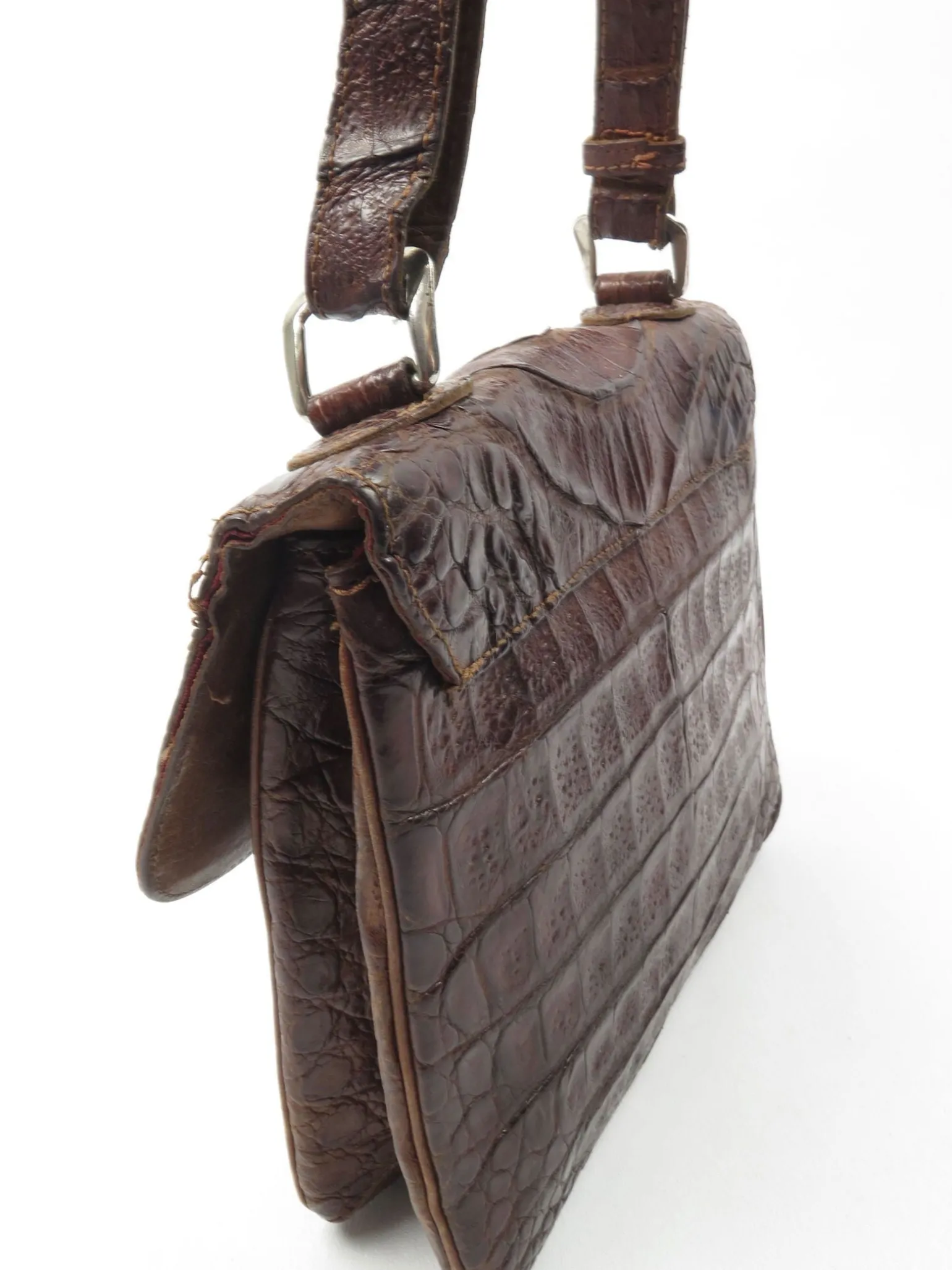1960s Vintage Brown Leather Bag
