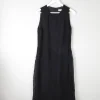 1990s Vintage Dress With Leaf Designs S