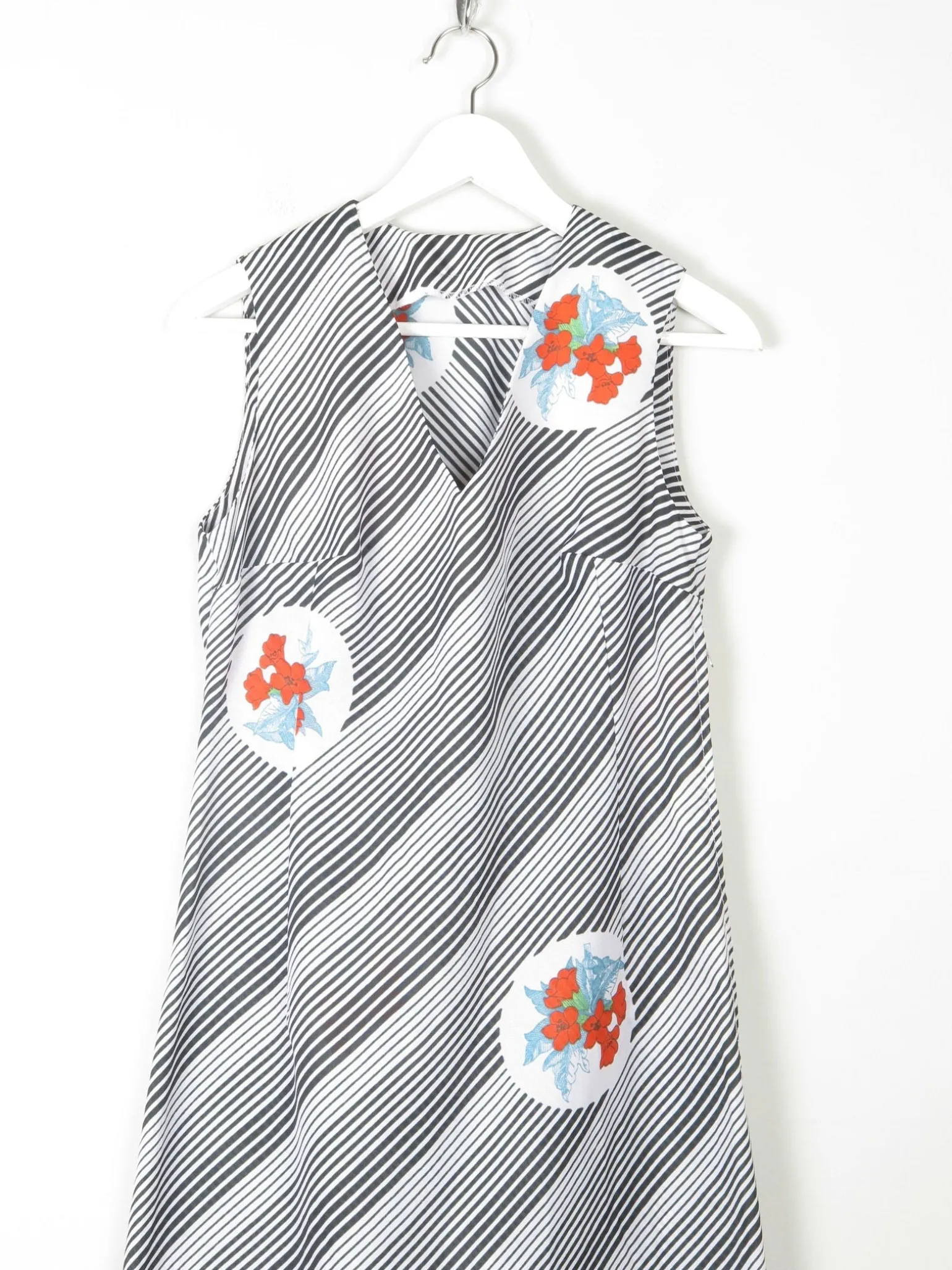 1970s Vintage Printed Maxi Dress S 8/10