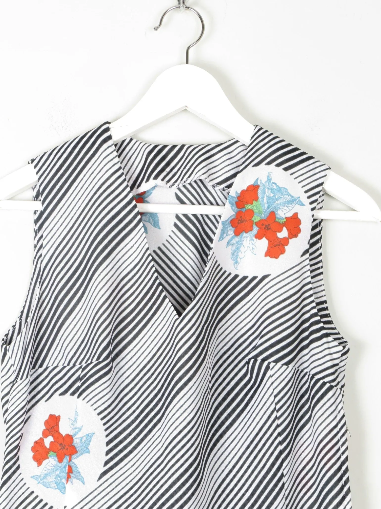 1970s Vintage Printed Maxi Dress S 8/10