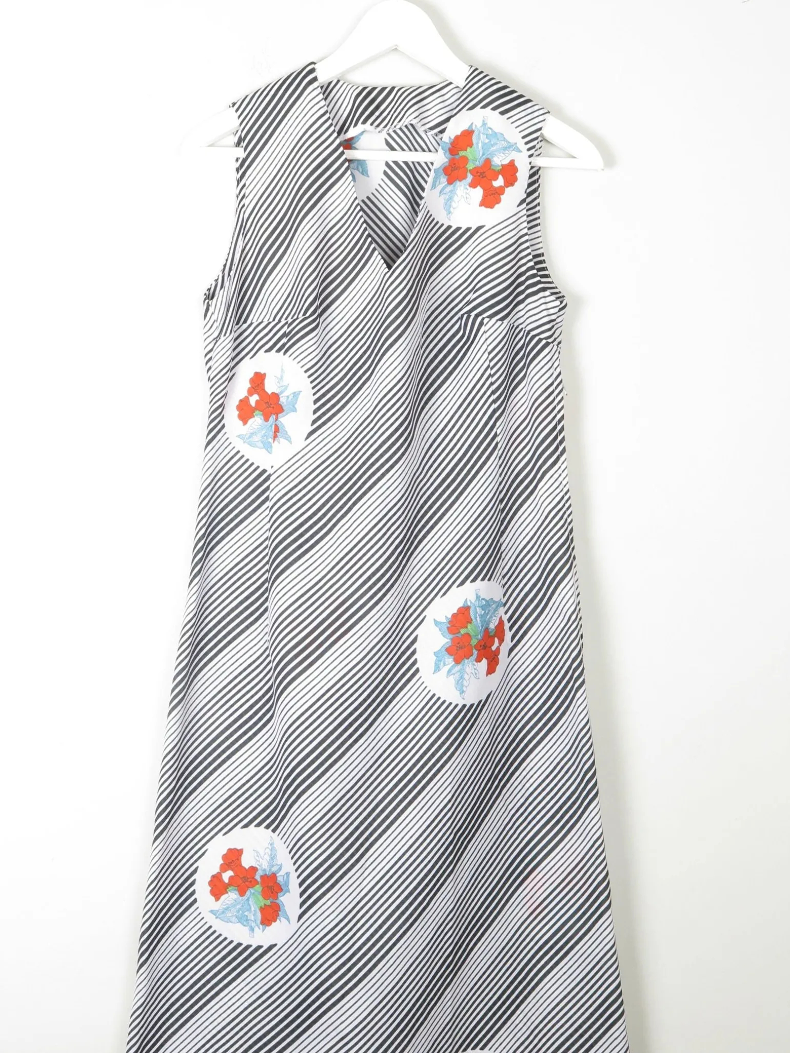 1970s Vintage Printed Maxi Dress S 8/10