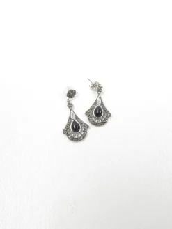 1920's Vintage Style Marcasite Drop Earrings