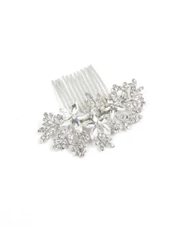 Silver Diamanté Vintage Style Hair Comb
