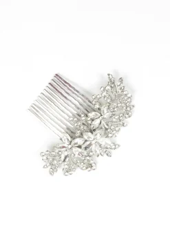 Silver Diamanté Vintage Style Hair Comb