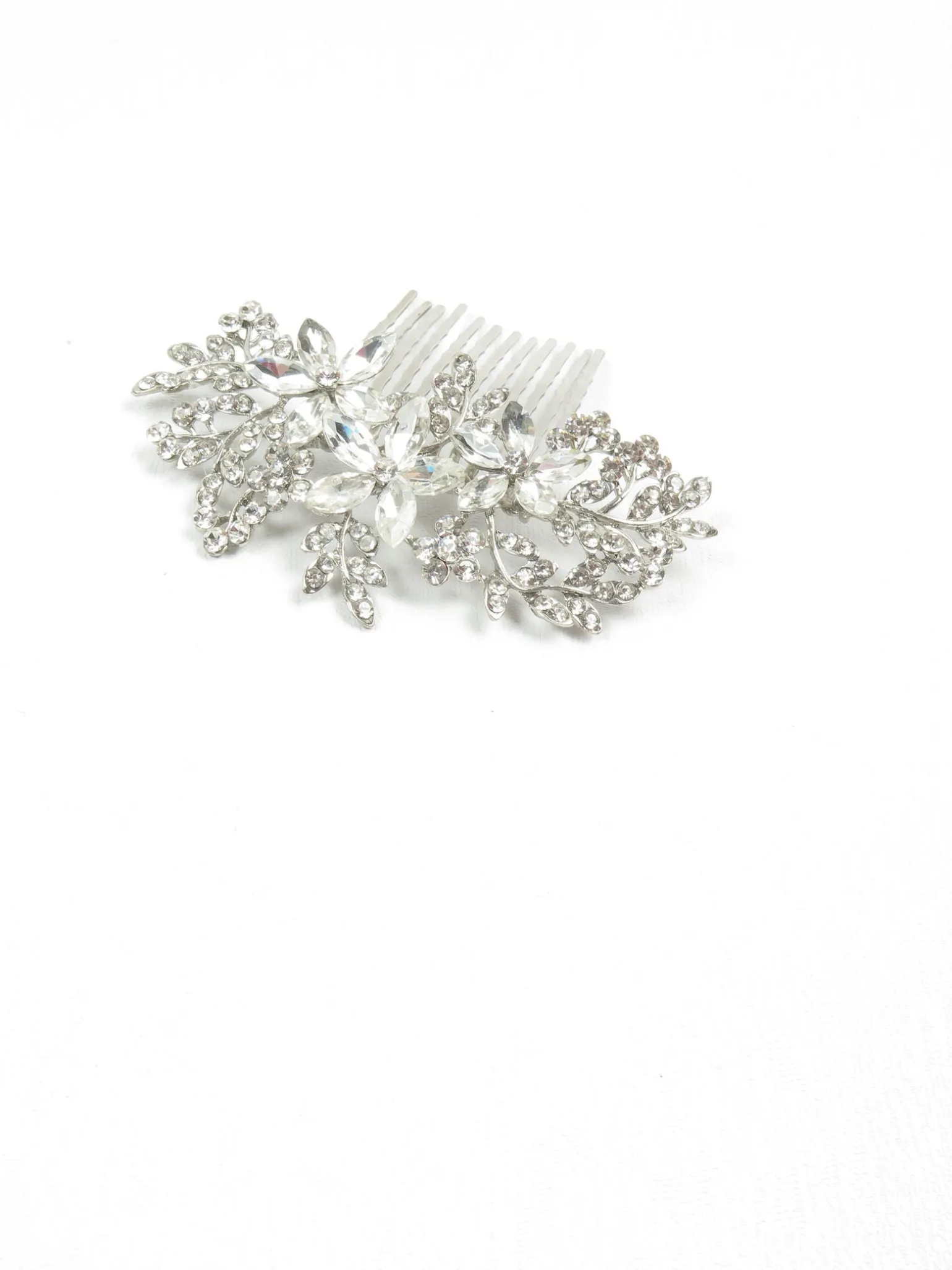 Silver Diamanté Vintage Style Hair Comb